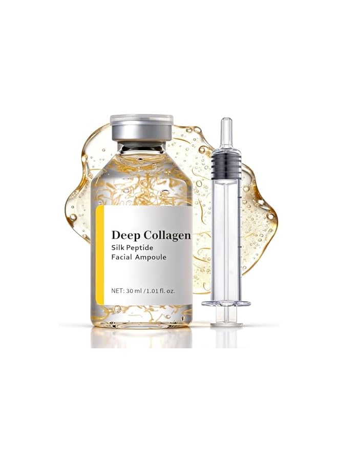 Silk Peptide Facial Ampoule, Silk Peptide Intensive Lifting Ampoule, Microneedling Serum for Face, Reduces Fine Lines, Enhances Radiance, 30ml - Image 1