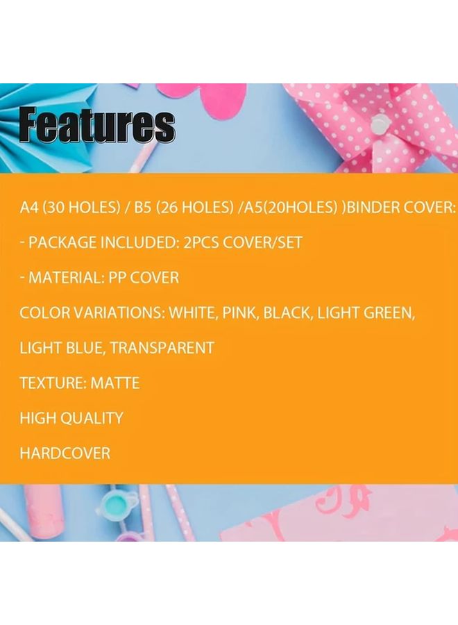 Pink Hardcover Notebook with Loose Leaf Cover A4 Size Replaceable Covers - Image 5