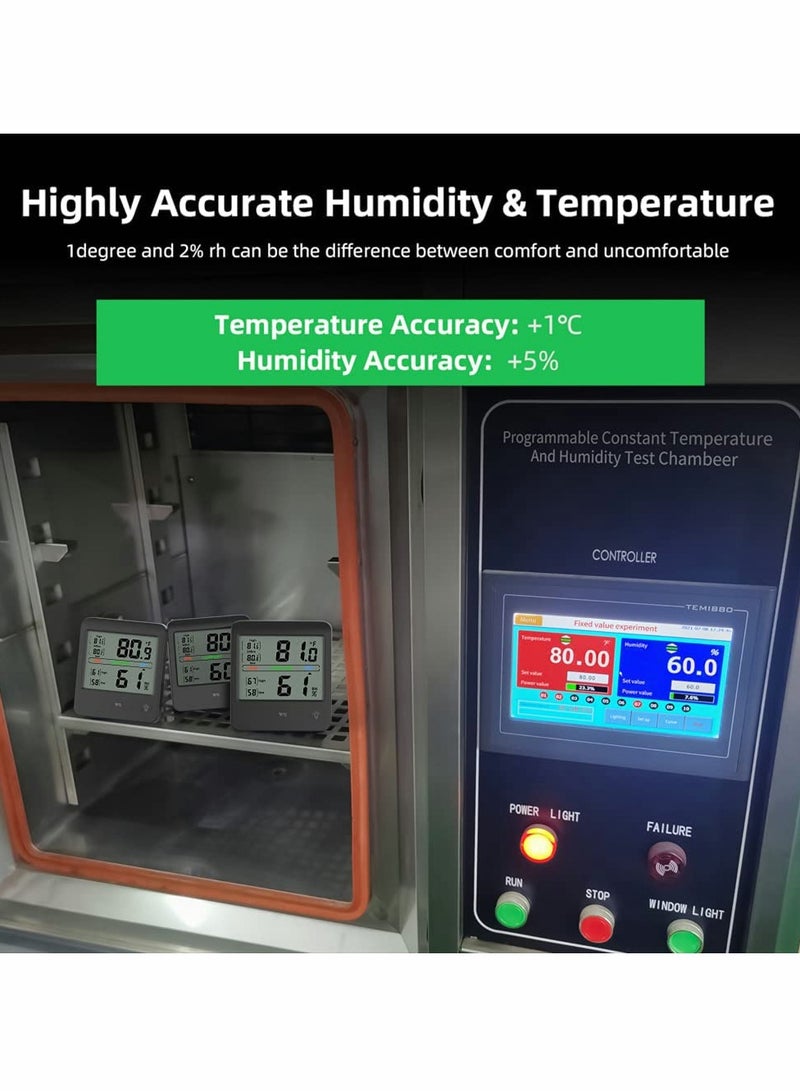 إكسفور Backlight Screen Hygrometer Indoor Thermometer Temperature and Humidity Room Thermometer Humidity Gauge Indicator for Home Office Greenhouse Cellar Babyroom - Image 5