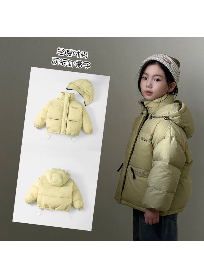 Men's And Women's Large Kids' Wear New Style Thick Warm Detachable Hood Children's White Duck Down Jacket Short Coat Outerwear