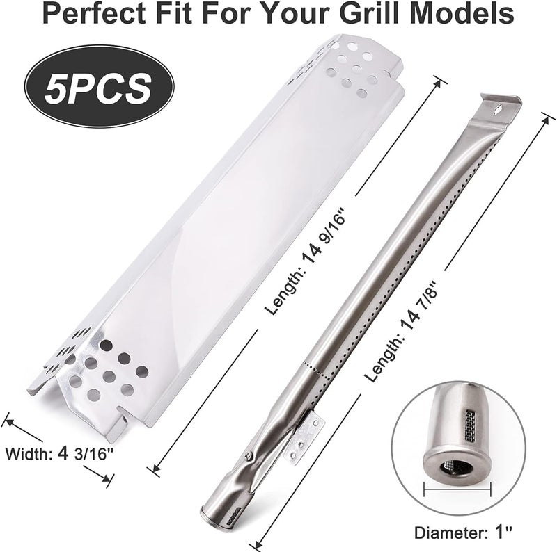 Criditpid Grill Replacement Parts for Nexgrill 2 Burner 720-0864M, 720-0864, 4 Burner 720-0830H, 720-0783E, Grill Heat Plate Tent, Burner Tubes and Igniters for Nexgrill 720-0864M Replacement Parts. - Image 2
