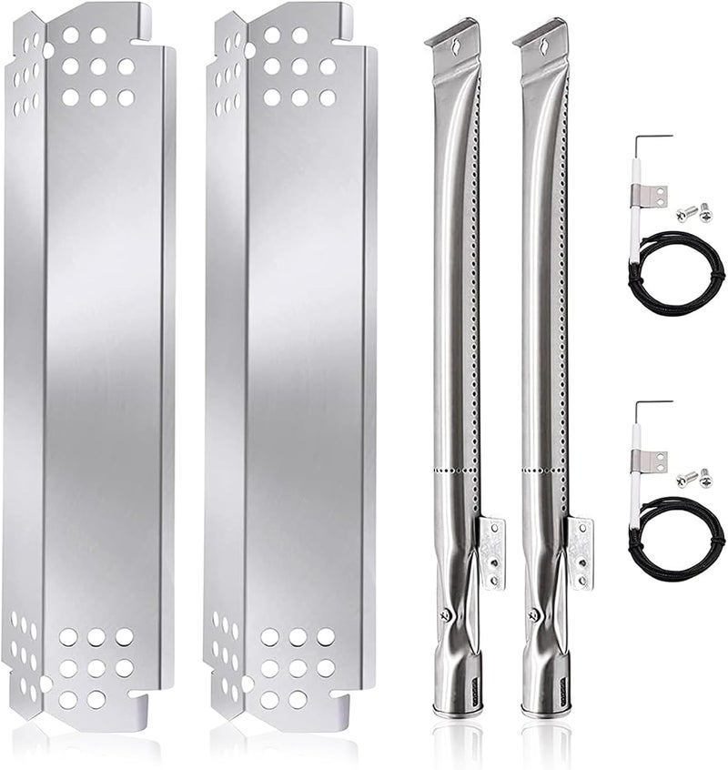 Criditpid Grill Replacement Parts for Nexgrill 2 Burner 720-0864M, 720-0864, 4 Burner 720-0830H, 720-0783E, Grill Heat Plate Tent, Burner Tubes and Igniters for Nexgrill 720-0864M Replacement Parts. - Image 1