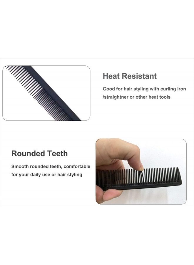 AFT90 Carbon Fiber Cutting Comb, Professional 8.15” Styling Comb, Hairdressing Comb For All Hair Types, Fine and Wide Tooth Hair Barber Comb - Image 4