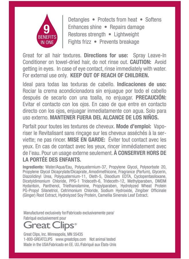 GREAT CLIPS - Solutions Nourishing Leavein Conditioner | 8Oz Spray | Detangles And Hydrates Hair - Image 1
