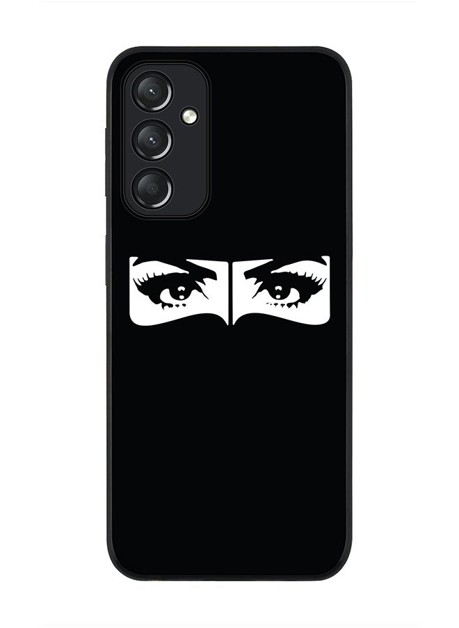 Stylizedd Rugged Black edge case for Samsung Galaxy A05s, Slim fit Soft Case Flexible Rubber Edges Anti Drop TPU Gel Thin Cover- Naqabi Eyes  - Image 1