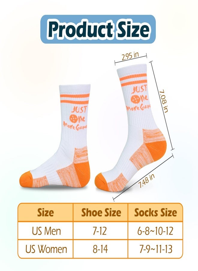 Popuid Pickleball Crew Socks Bulk Unisex, Performance Cushioned Sports Cotton Mid Calf Sock for Pickleballs Lover (Muilt-Color) - Image 3