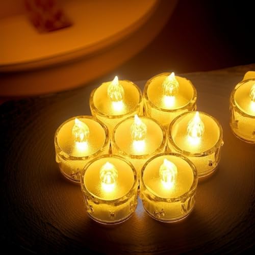 Ein Sof Electric Candle Diyas, 6 Pcs Flameless LED Candles, Decorative Tealight for Home Decoration, Christmas, Diwali, Birthdays, Battery Operated Small Lamps - Warm White - Image 4