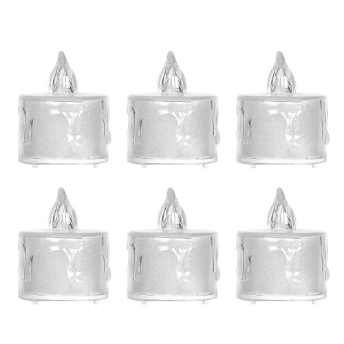 Ein Sof Electric Candle Diyas, 6 Pcs Flameless LED Candles, Decorative Tealight for Home Decoration, Christmas, Diwali, Birthdays, Battery Operated Small Lamps - Warm White - Image 2