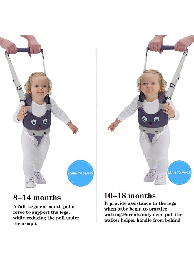 IULONEE Baby Walker, Handheld Kids Toddler Walking Harness Helper Assistant Protective Belt Child Activity Walker Adjustable Standing Up Walking Learning Helper for Toddler 7-24 Month (Grey) - Image 2