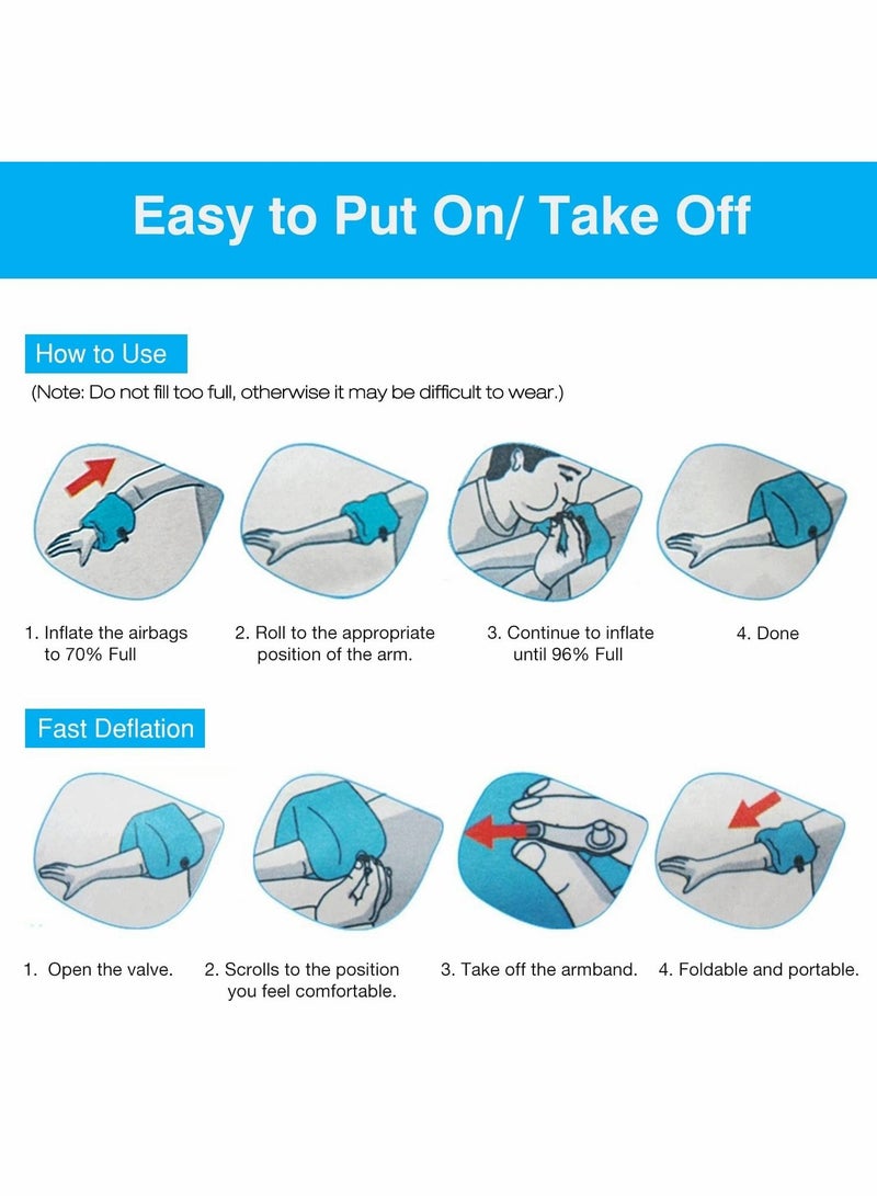 Excefore Inflatable Swim Floater Sleeves, Cartoon Swimiming Armbands Floaties Water Wings Floatation Sleeves for Toddler Boys Girls, Pool Water Sports Learning Swim Training Aids - Image 3