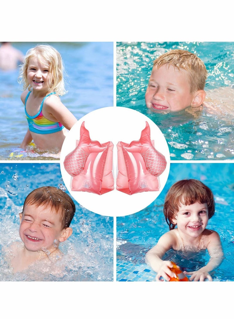 Excefore Inflatable Swim Floater Sleeves, Cartoon Swimiming Armbands Floaties Water Wings Floatation Sleeves for Toddler Boys Girls, Pool Water Sports Learning Swim Training Aids - Image 4