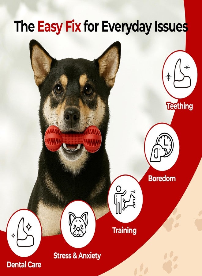 JAYU PET لعبة فرشاة أسنان جايو بيت للكلاب، لعبة مضغ للكلاب التي تمضغ بقوة، لعبة أسنان متينة للكلاب الصغيرة والمتوسطة، لعبة تنظيف أسنان لإبقائها مشغولة، إزالة البلاك والجير - Image 5
