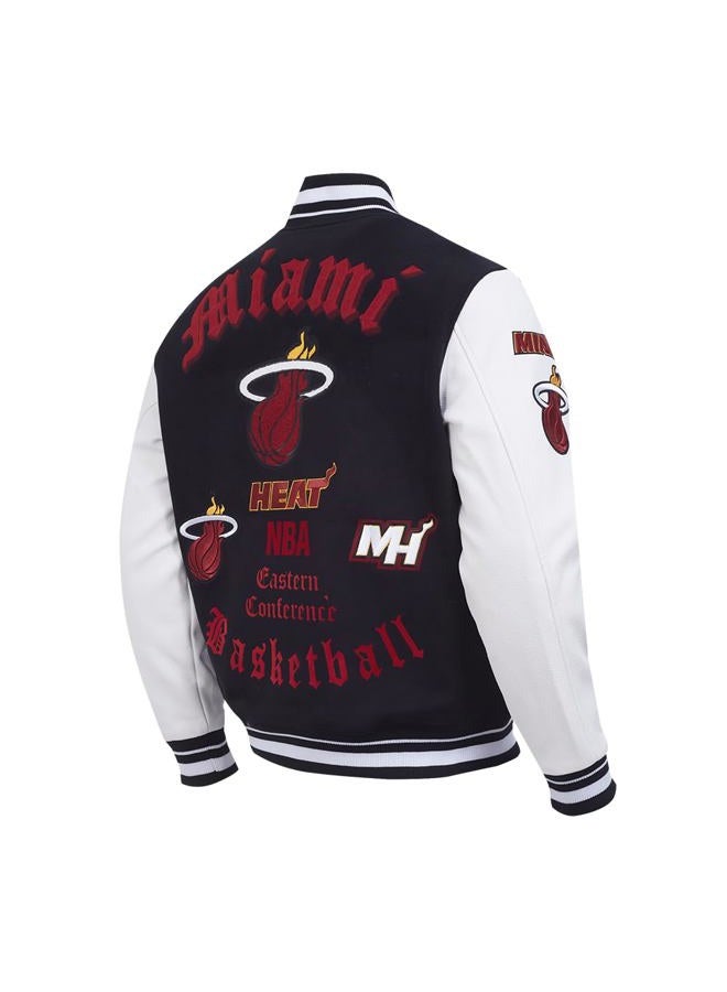 Pro Standard MENS NBA OLD ENGLISH WOOL PU VARSITY JACKET - Image 2