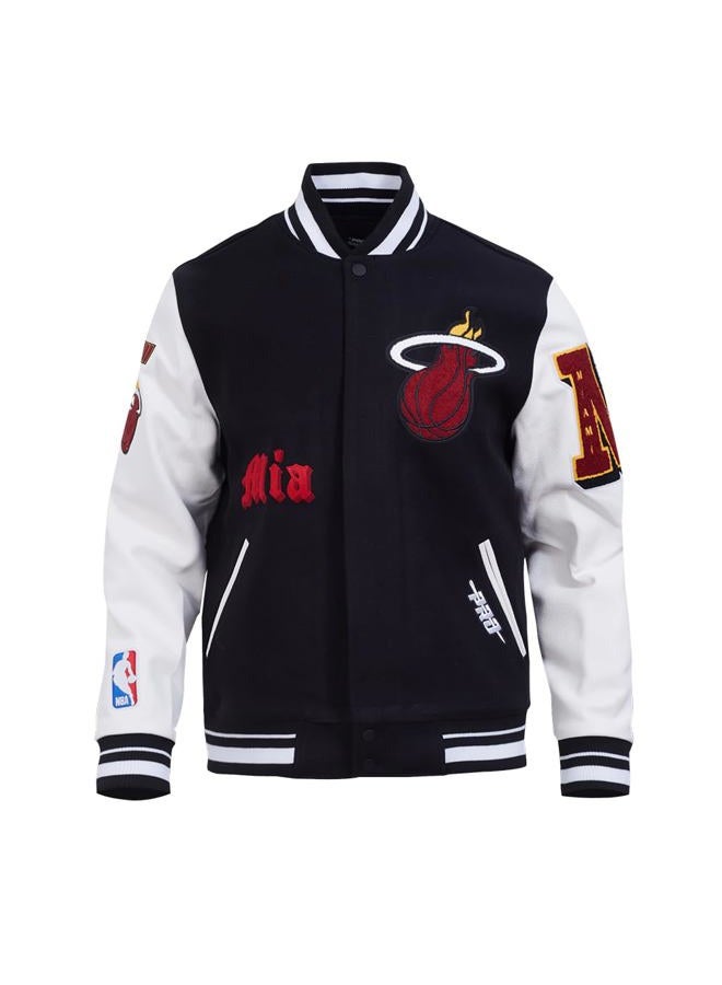 Pro Standard MENS NBA OLD ENGLISH WOOL PU VARSITY JACKET - Image 1