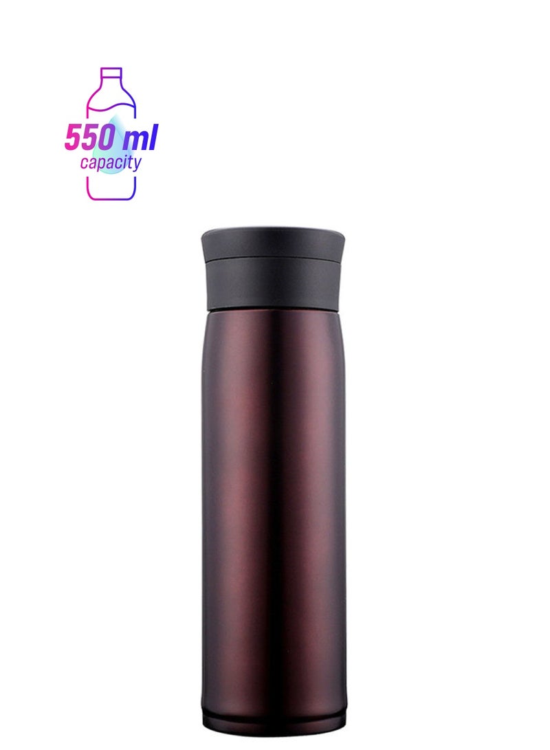 NIBEMINENT Stainless Steel Water Bottle Red 550ml 