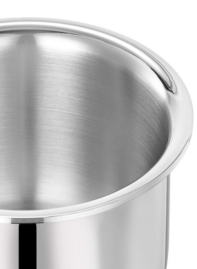 Flixbloom Mega Triply (Steel + Aluminium + Steel Alliance) Induction Base/LPG Friendly Deep Kitchen Cookware Set Multipurpose Tope/Patila for Cooking & Serving Pot Bhagona Without Lid (2 Litre) - Image 3