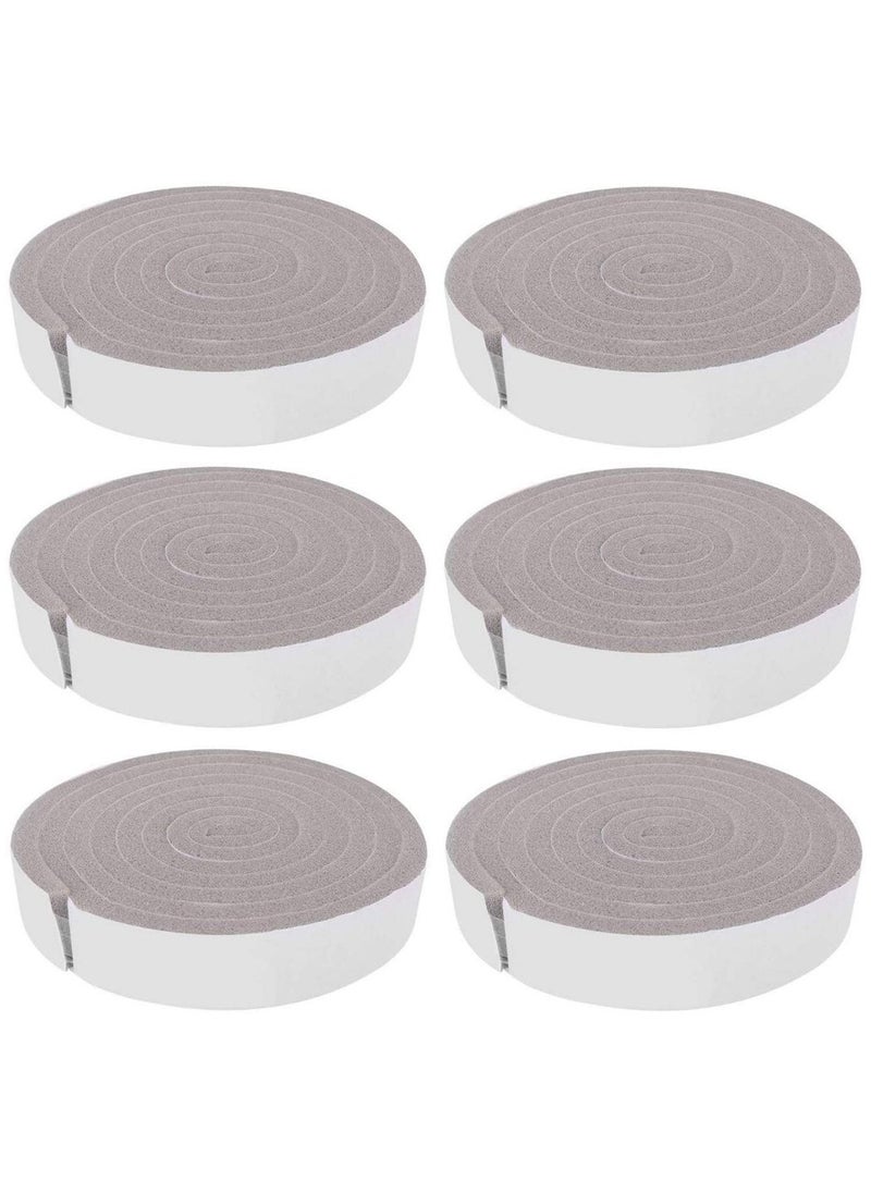 Alissa 6 Pcs Long Door Window Sealing Strip Wood Door Seam Soundproof Window Windproof Self Sticking Strip 3cm Wide 1cm Thick 2 Meter  - Image 1