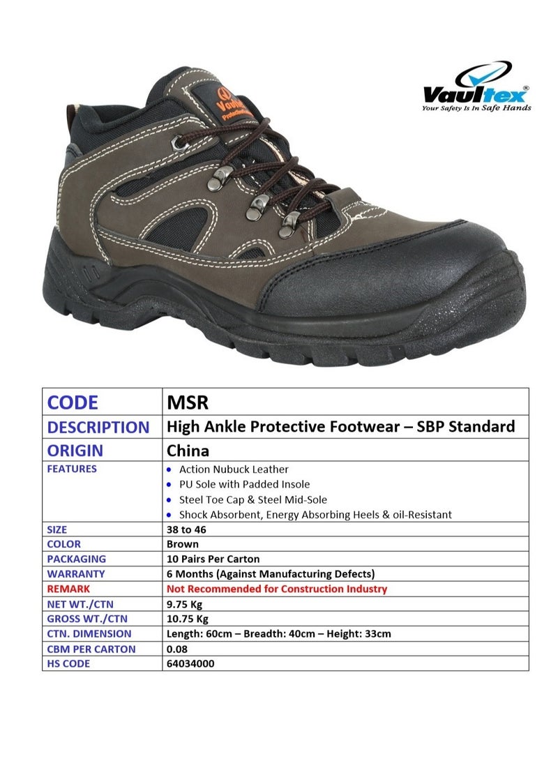 Vaultex High Ankle Protective Footwear brown - Image 2