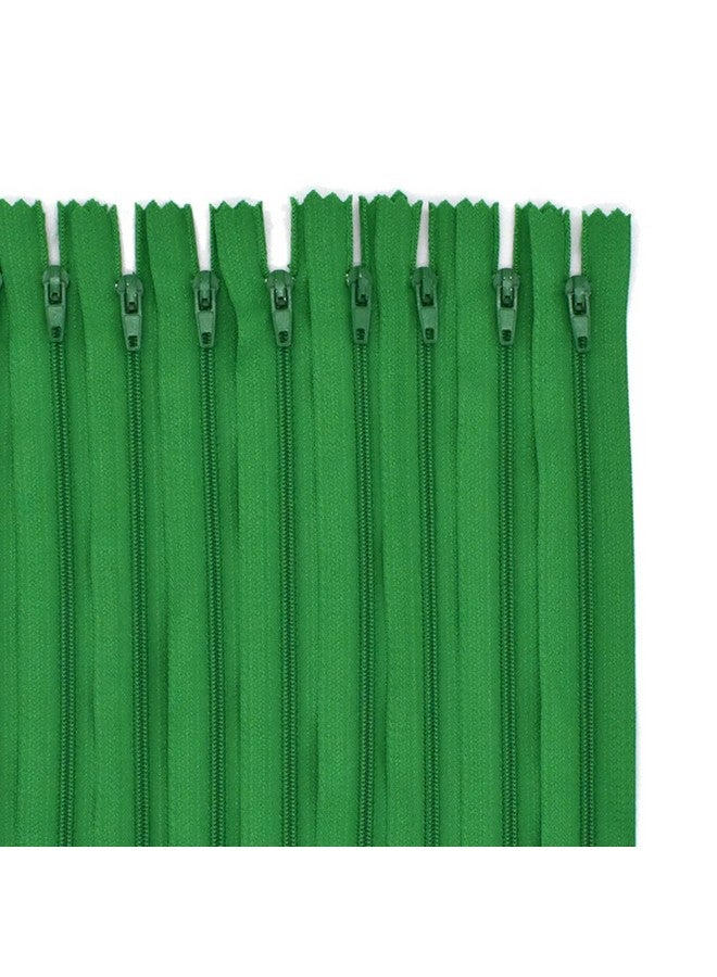 Renashed 100Pcs 9Inch Nylon Coil Zippers Bulk for Tailor Sewer Sewing Crafts Crafter's Specia (Deep Green) - Image 2