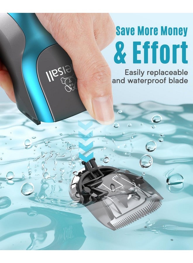 oneisall Dog Clippers for Grooming for Thick Coats with Detachable Stainless Steel Blade Cordless Waterproof Rechargeable Dog Grooming Kit for Body DTJ001 - Image 5