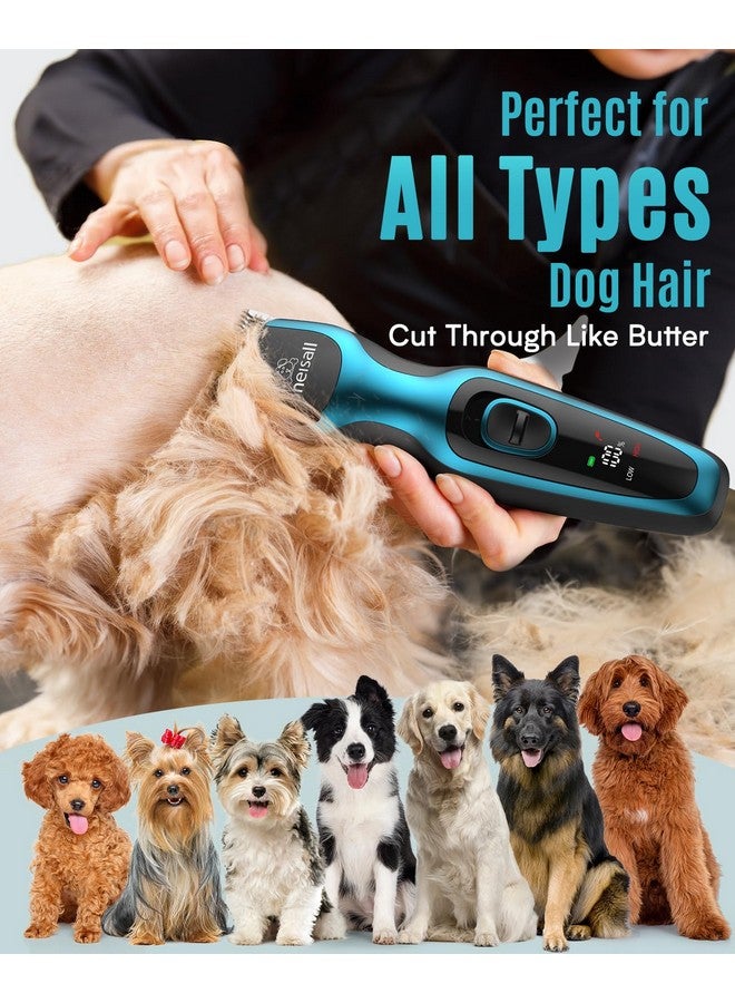 oneisall Dog Clippers for Grooming for Thick Coats with Detachable Stainless Steel Blade Cordless Waterproof Rechargeable Dog Grooming Kit for Body DTJ001 - Image 2