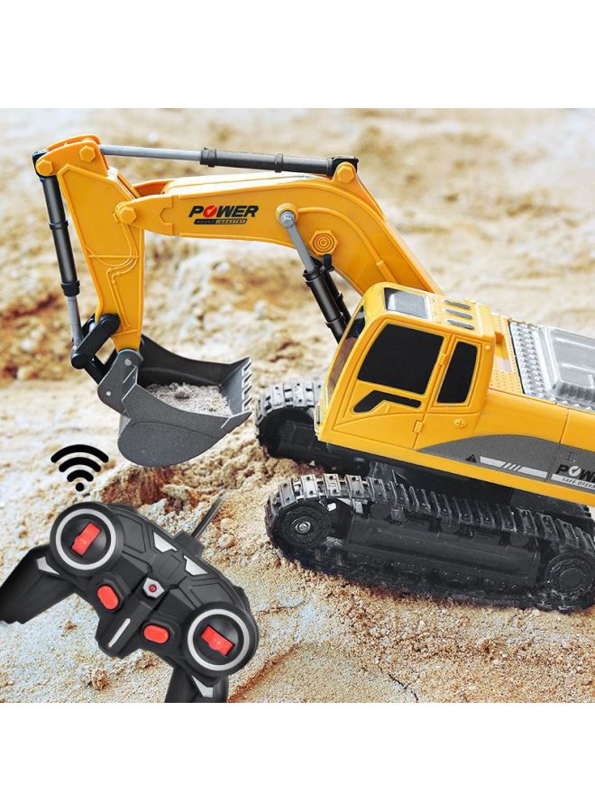 Children's Excavator Toy 6-channel LarGe Alloy 2.4G Remote Control Wireless Electric EnGineerinG Excavator Boy Gift-Color:6-channel Alloy Excavator (mail Order Box)-Scale:Free Body Battery 1 + Remote Control Battery + Charging Cable  - Image 4