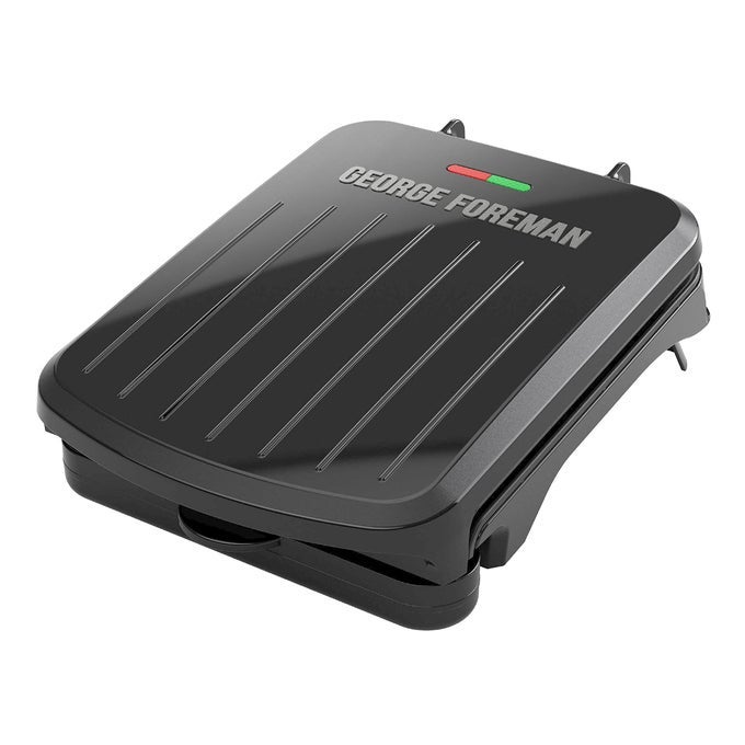 2SERVING CLASSIC PLATE ELECTRIC INDOOR GRILL AND PANINI PRESS BLACK GRS040B