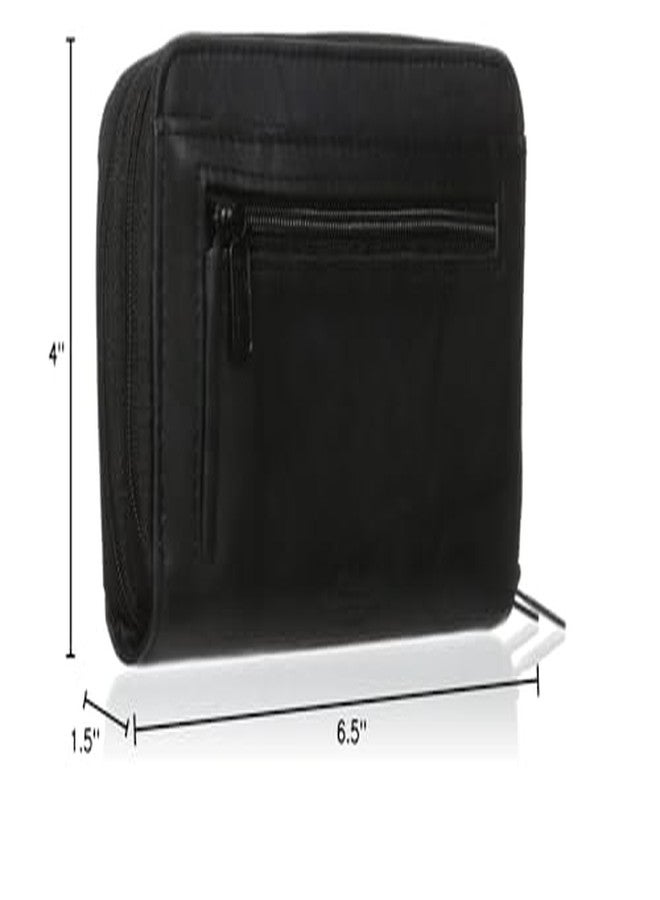 Buxton Women's Heiress Double Zip Organizer, Black, One Size - Image 2