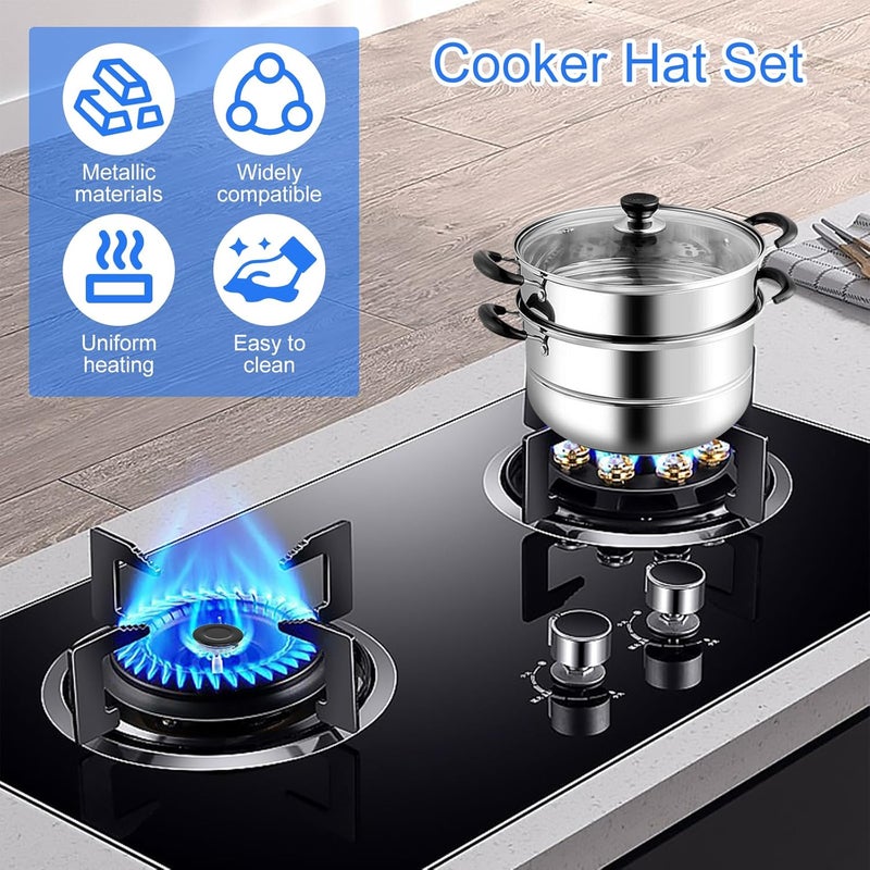 8-piece gas stove burner metal cover and burner head accessory set, kitchen burner cap set (suitable for most gas stoves) - Image 4