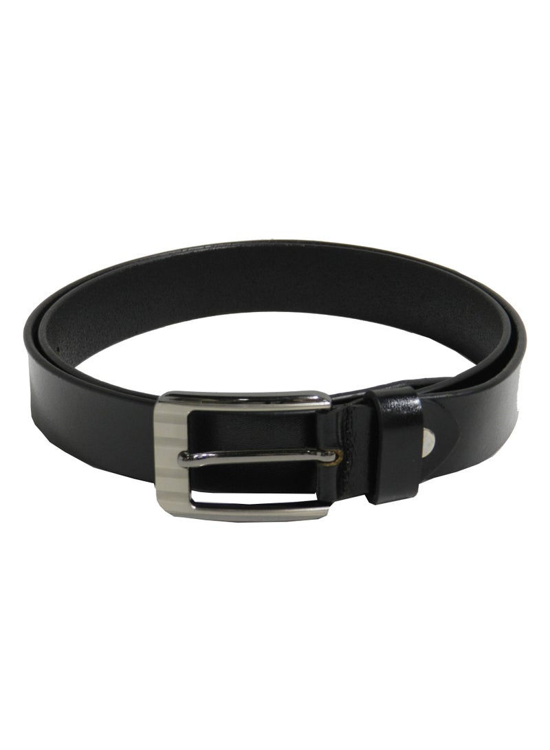 LAVERI LEATHER GENUINE LEATHER 30 MM FROMAL BELT FOR UNISEX IN BLACK  - Image 3