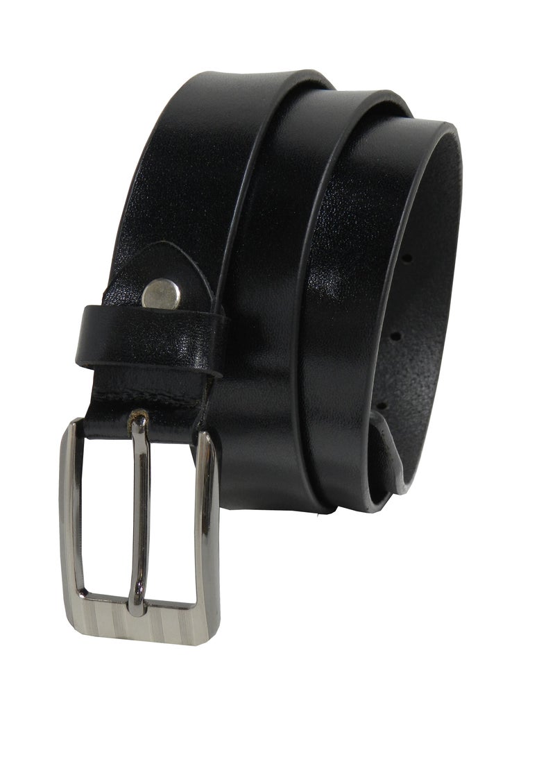 LAVERI LEATHER GENUINE LEATHER 30 MM FROMAL BELT FOR UNISEX IN BLACK  - Image 2