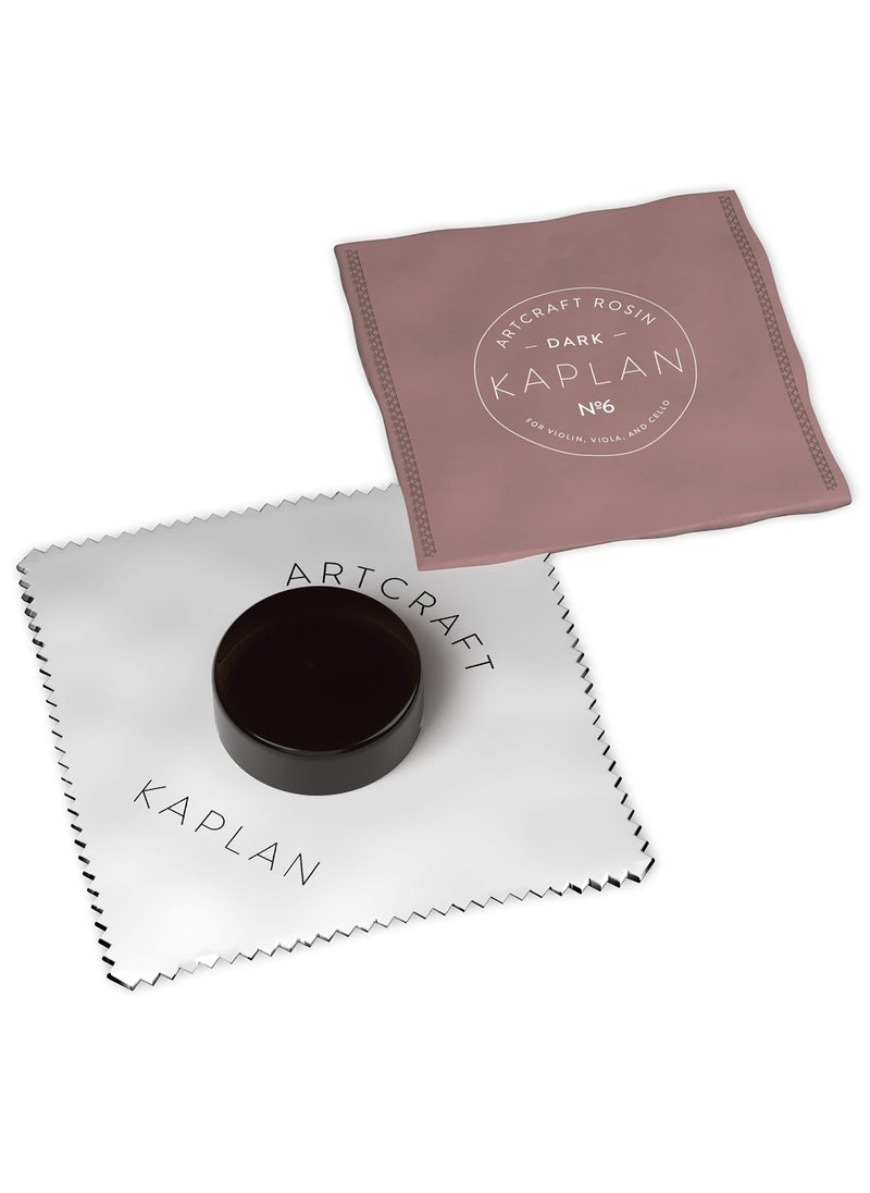 D'Addario D'Addario Kaplan Violin Rosin - Artcraft Rosin for Violin, Cello, Bass, Viola Bows - Dark, No. 7  - Image 1