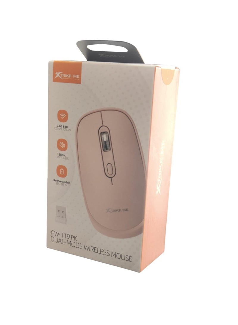 XTRIKE ME GW-119 PK Wireless Mouse - Pink - Image 4