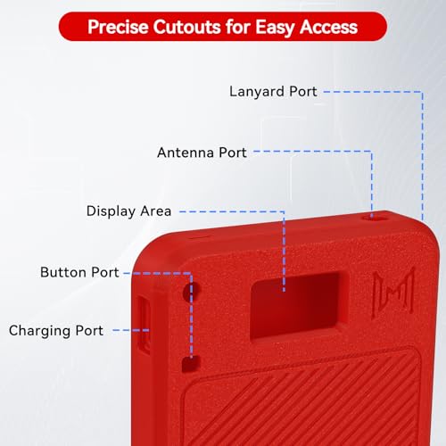 Meshnology Heltec V3 Case for ESP32 LoRa V3 Development Board Custom Meshtastic Case with Antenna Port and Charging Slot (N32, Red) - Image 4