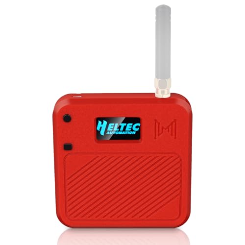 Meshnology Heltec V3 Case for ESP32 LoRa V3 Development Board Custom Meshtastic Case with Antenna Port and Charging Slot (N32, Red) - Image 1