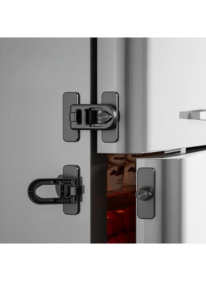 Black Mini Refrigerator Padlock Anti Theft Decorative Lock Easy Install For Small Apartments - Image 2