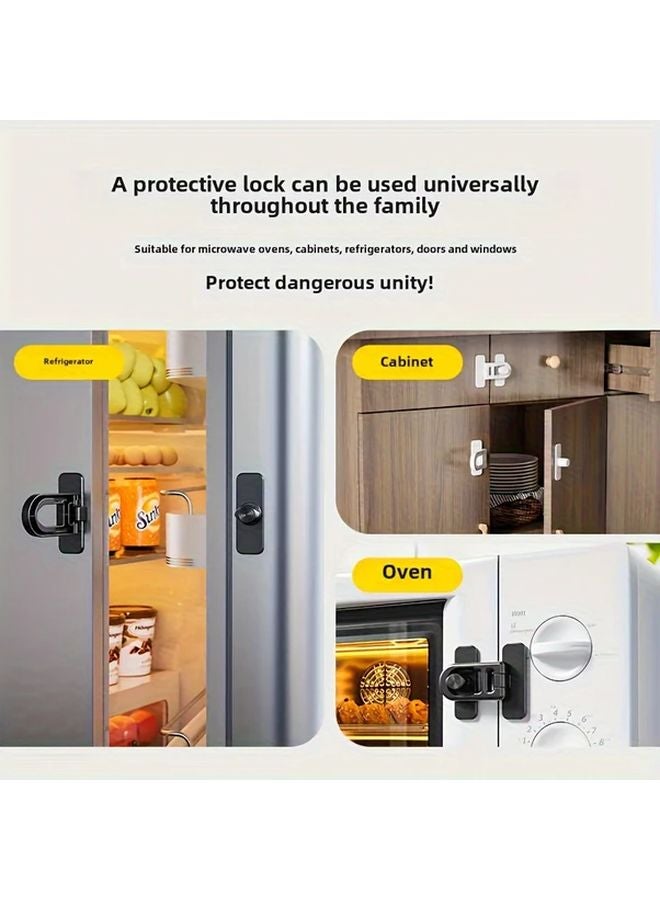 Black Mini Refrigerator Padlock Anti Theft Decorative Lock Easy Install For Small Apartments - Image 5