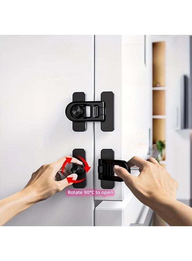 Black Mini Refrigerator Padlock Anti Theft Decorative Lock Easy Install For Small Apartments - Image 4