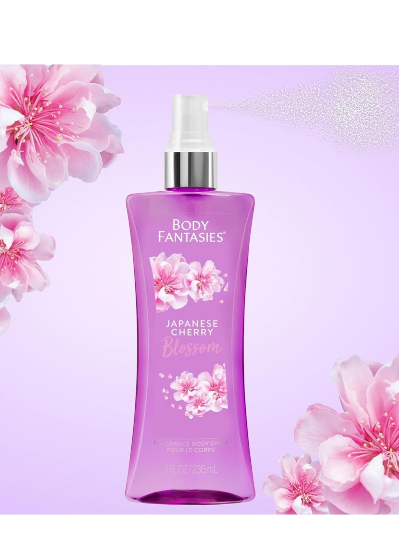 BODY FANTASIES - Signature Fragrance Body Spray, Japanese Cherry Blossom, 8 fl oz (Pack of 2) - Image 1
