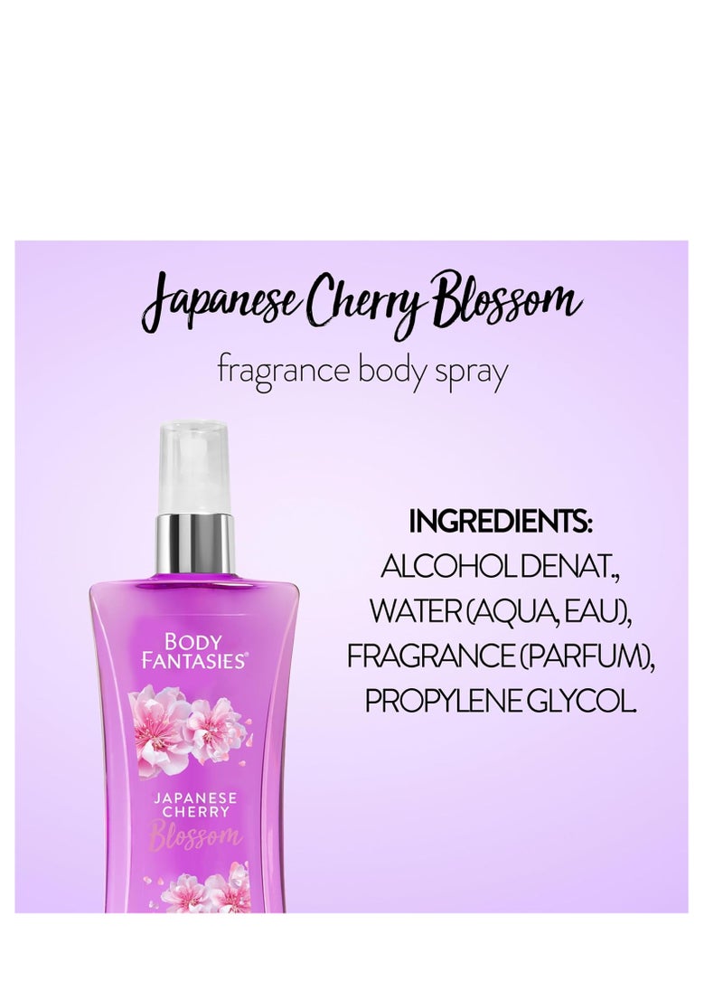 BODY FANTASIES - Signature Fragrance Body Spray, Japanese Cherry Blossom, 8 fl oz (Pack of 2) - Image 1