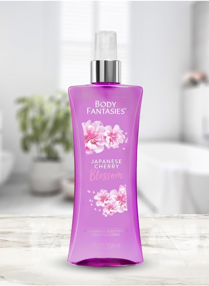 BODY FANTASIES - Signature Fragrance Body Spray, Japanese Cherry Blossom, 8 fl oz (Pack of 2) - Image 1