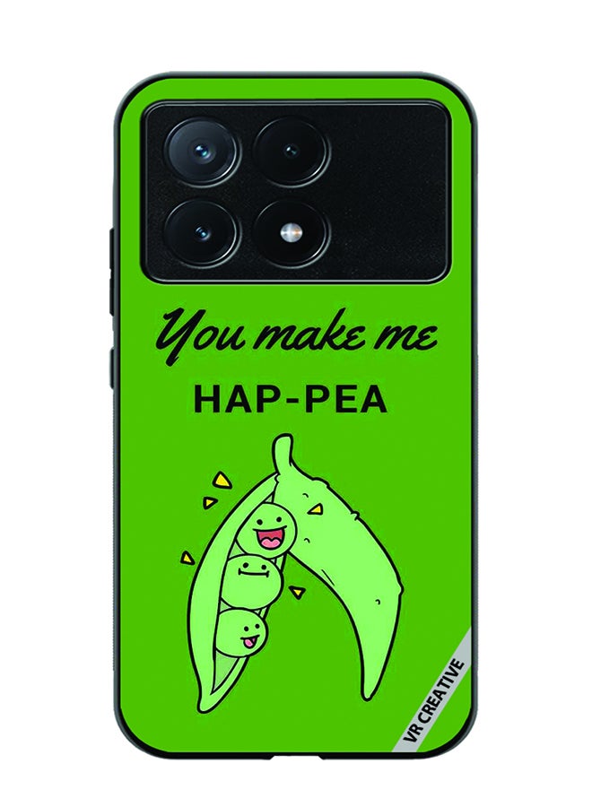 VR CREATIVE Protective Case Cover For Xiaomi Poco X6 Pro You Make Me Happy Design Multicolour - Image 1