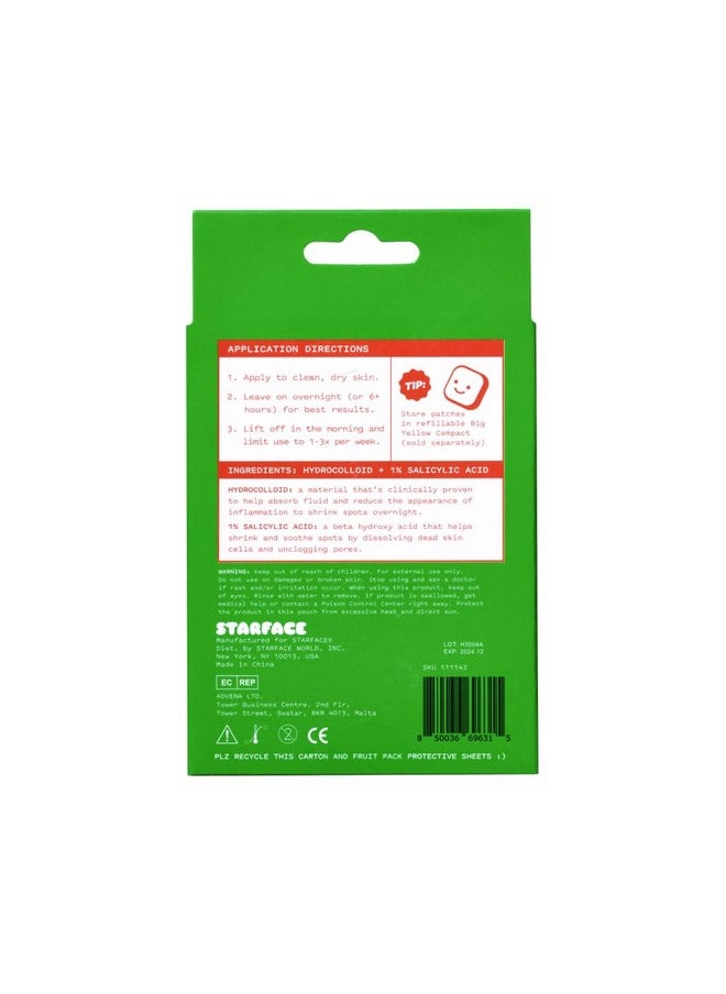 Starface World - Starface Fruit Pack Hydrocolloid Pimple Patches With 1% Salicylic Acid Xxl Size For Deeper Spots On Face And Body Fruit Sticker Shape (8 Count) - Image 1