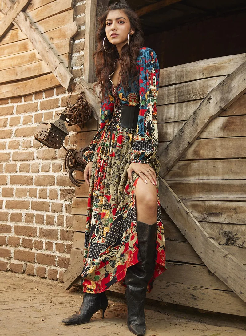 بهاني بواسطة جيوتي HAZEL WOOD MAXI DRESS