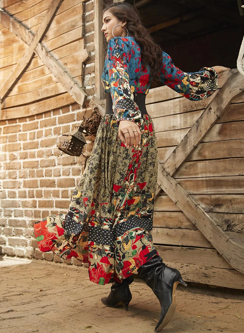 Bhanuni By Jyoti  HAZEL WOOD MAXI DRESS for Women | Best Price UAE