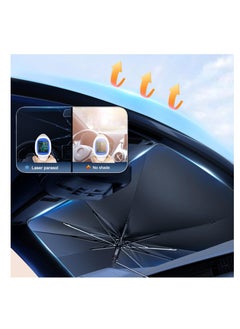 Excefore Car Wind Sun Shade Umbrella, Car Shade Front Windshield Cover Sun Visor, Foldable Automotive Windshield Sunshades, Protect Car from Sun Rays & Heat Damage, Keep Cool and Protect Interior  - Image 5