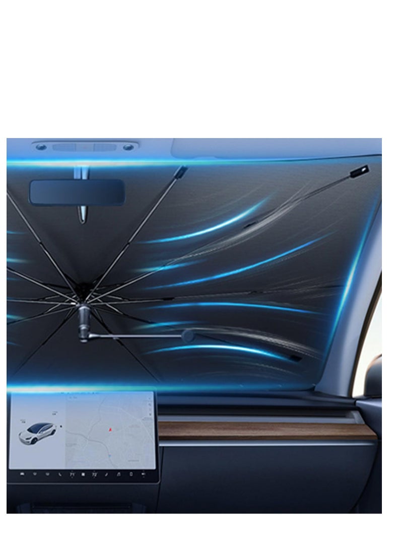 Excefore Car Wind Sun Shade Umbrella, Car Shade Front Windshield Cover Sun Visor, Foldable Automotive Windshield Sunshades, Protect Car from Sun Rays & Heat Damage, Keep Cool and Protect Interior  - Image 4