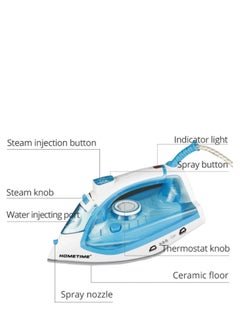 HOMETIME 2200W Steam Iron,Ceramic Coated Sole plate,1 Years Warranty.112BS-B (Blue) - pzsku/Z6559462306A17A0C6164Z/45/_/1731334590/cb393dc2-52f3-4060-9ae1-57256bdf96b8