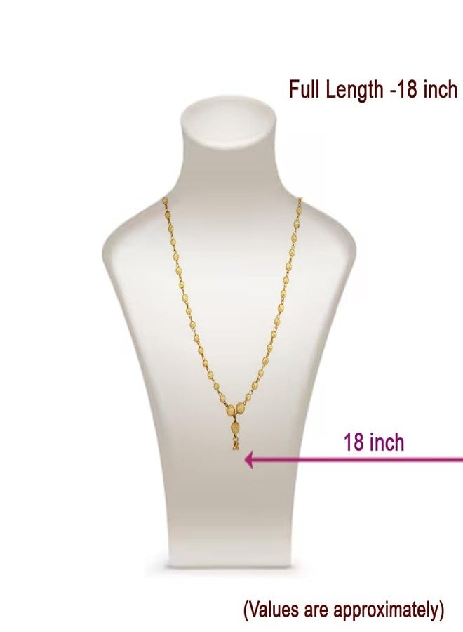 MOONPLUS Gold Plated Ball Design Fancy Chain for Girls| Gift for Her|Perfect for Chudi - Image 2