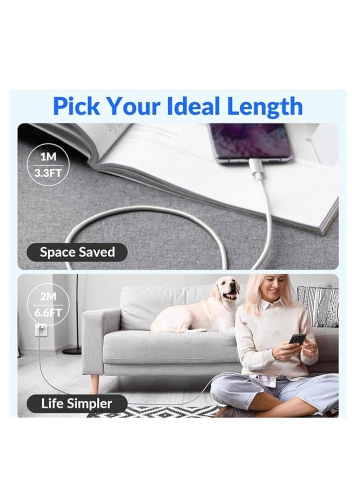 USB Type-C to C Cable,1Metre Braided Charging Cord ,Faster Cable Compatible with iPhone 16,15 Max 16,15, iPad, Samsung S25/24/23 Ultra,Xiaomi, iPad Mini/MacBook Fast Charging Cable,  - Image 4
